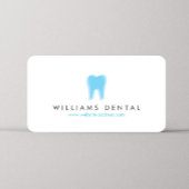 Modern Dentist Tooth Logo auf Weiß Visitenkarte