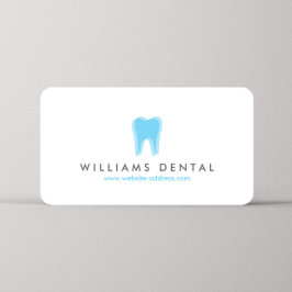 Modern Dentist Tooth Logo auf Weiß Visitenkarte