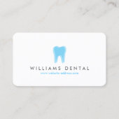 Modern Dentist Tooth Logo auf Weiß Visitenkarte (Vorderseite)