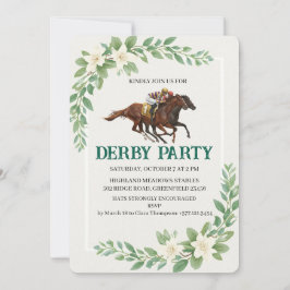 Modern Derby Horse Racing Party Invitation Einladung