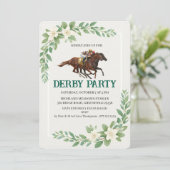 Modern Derby Horse Racing Party Invitation Einladung (Stehend Vorderseite)