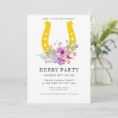 Modern  Derby Party  Einladung (Stehend Vorderseite)