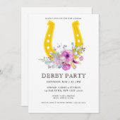 Modern  Derby Party  Einladung (Vorne/Hinten)