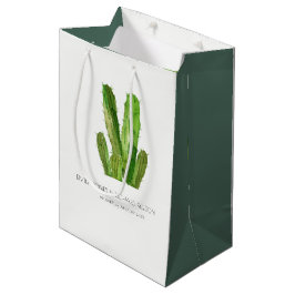 MODERN DESERT CACTUS FOLIAGE WATERCOLOR WEDDING MITTLERE GESCHENKTÜTE