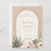 Modern Desert Flowers Botanical Bridal Shower Einladung (Vorderseite)