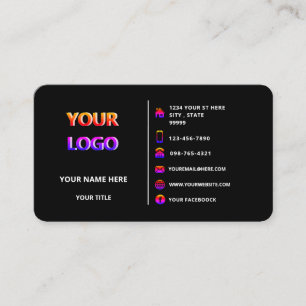 Modern Design Business Card - Farben auswählen Visitenkarte