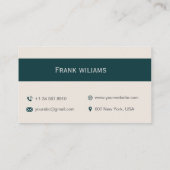 Modern Design Business Card with QR Code Visitenkarte (Rückseite)