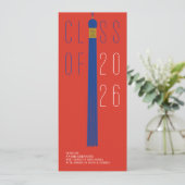 Modern Design Grad Announcement | Color-Editable (Stehend Vorderseite)