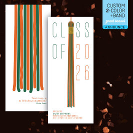 Modern Design Grad  Announcement | Color-Editable