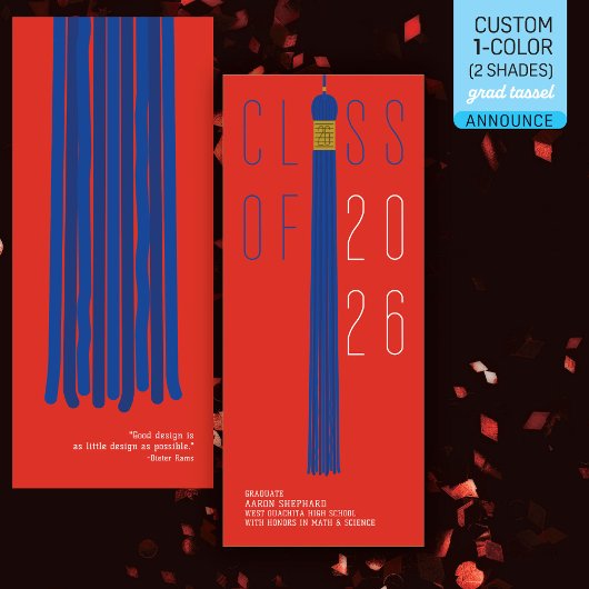 Modern Design Grad Announcement | Color-Editable