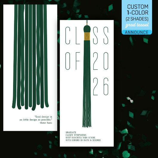 Modern Design Grad Announcement | Color-Editable