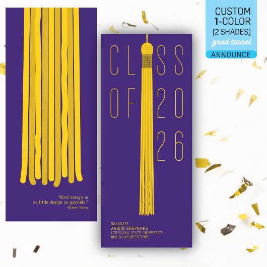 Modern Design Grad Announcement | Color-Editable