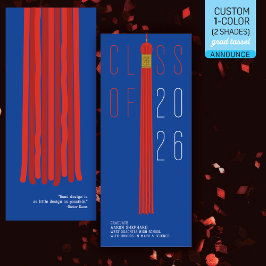 Modern Design Grad Announcement | Color-Editable