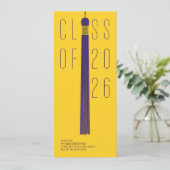 Modern Design Grad Announcement | Color-Editable (Stehend Vorderseite)