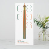 Modern Design Grad  Announcement | Color-Editable (Stehend Vorderseite)
