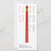 Modern Design Grad Announcement | Color-Editable (Vorderseite)