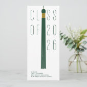 Modern Design Grad Announcement | Color-Editable (Stehend Vorderseite)