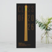 Modern Design Graduation Announcement | Color-Edit (Stehend Vorderseite)