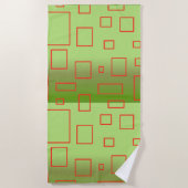 Modern Design Green Geometric Badetuch (Vorderseite)