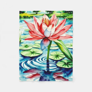 Modern Design Lily Blanket Fleecedecke