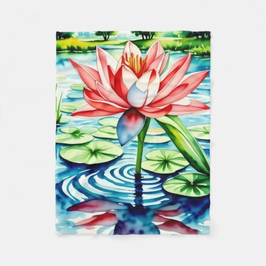 Modern Design Lily Blanket Fleecedecke (Vorderseite)
