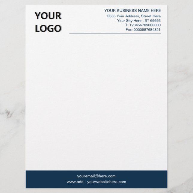 Modern Design Your Logo Business Office Lethead Briefbogen (Vorderseite)