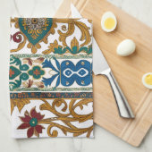 Modern designed inspired Serbian ethnic seamless 4 Geschirrtuch (Viertel Falte)