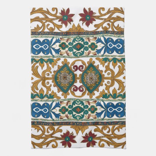 Modern designed inspired Serbian ethnic seamless 4 Geschirrtuch (Vertikal)