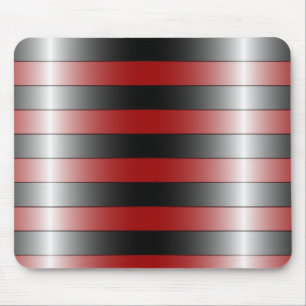 Modern designt, schwarz und rot Streifen Mauspad