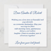 Modern Destination beach Maldives Blue White Coral Karte (Rückseite)