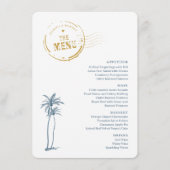 Modern Destination Wedding Menu Card Menükarte (Vorderseite)