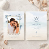 Modern Destination Wedding Photo Save The Date Einladung