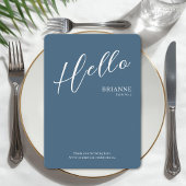 Modern Destination Wedding Place and Menu Card Menükarte