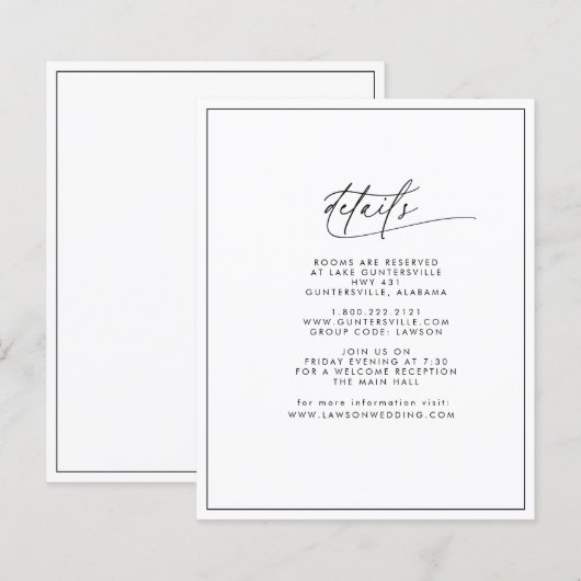 Modern Details Card (Vorne/Hinten)