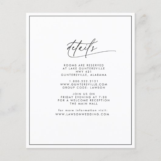 Modern Details Card (Vorderseite)