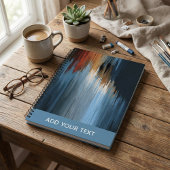 Modern Diagonal, stripe pattern spiral Notizblock