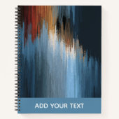 Modern Diagonal, stripe pattern spiral Notizblock (Vorderseite)