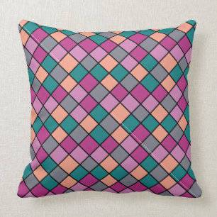Modern diagonale Fliesen 5 Farben Kissen