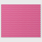 Modern Diamond Grid, Fuchsia und Light Pink Geschenkpapier (Flach)