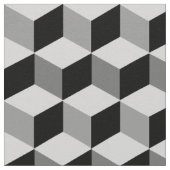 Modern Diamond Grid, Silber, Dunkelgrau und Schwar Stoff (Nahaufnahme)