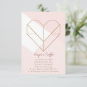 Modern Diaper Raffle Card – Abstract Heart Baby Begleitkarte (Stehend Vorderseite)