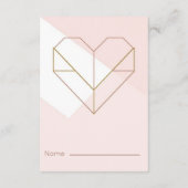 Modern Diaper Raffle Card – Abstract Heart Baby Begleitkarte (Rückseite)
