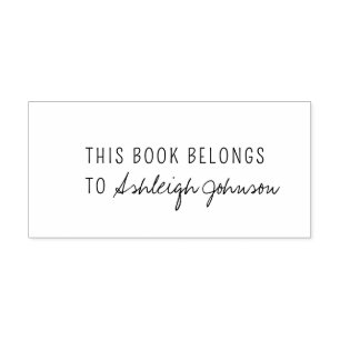 Modern Dieses Buch gehört zu einfache Schrift Permastempel