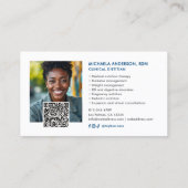 Modern Dietitian/Nutritionist QR Code Social Media Visitenkarte (Rückseite)