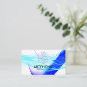 Modern Digital Sound Wave | Artistic Creative Visitenkarte (Stehend Vorderseite)