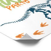 Modern Dinosaur Dig Boys Birthday Welcome Sign Poster (Ecke)