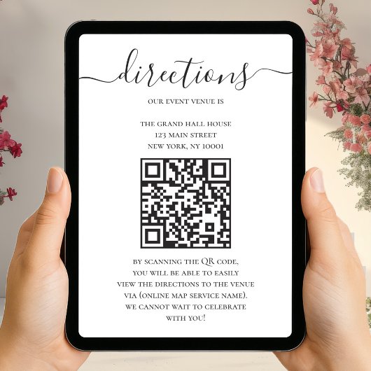 Modern Directions Digital Maps With QR Code Karte