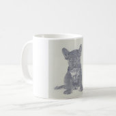 Modern Distressed Foto French Bulldog Lover Kaffeetasse (Vorderseite Links)