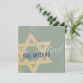 Modern Distressed - Kneipe Mitzvah Invitation Einladung (Stehend Vorderseite)