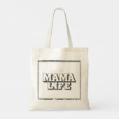 Modern Distressed "Mama Life" Minimalist Mom Gift Tragetasche (Rückseite)